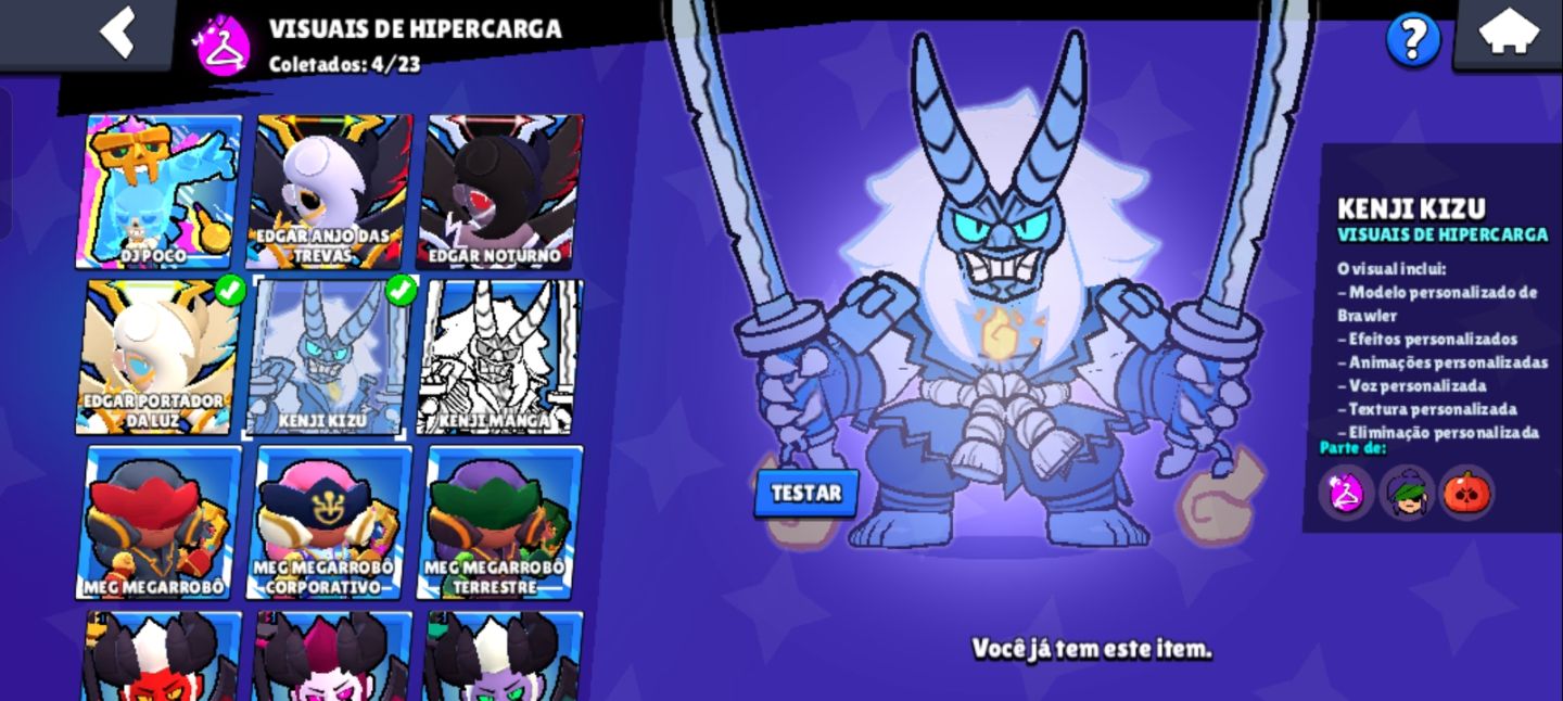 Brawl Stars 107/107 personagem e várias skins