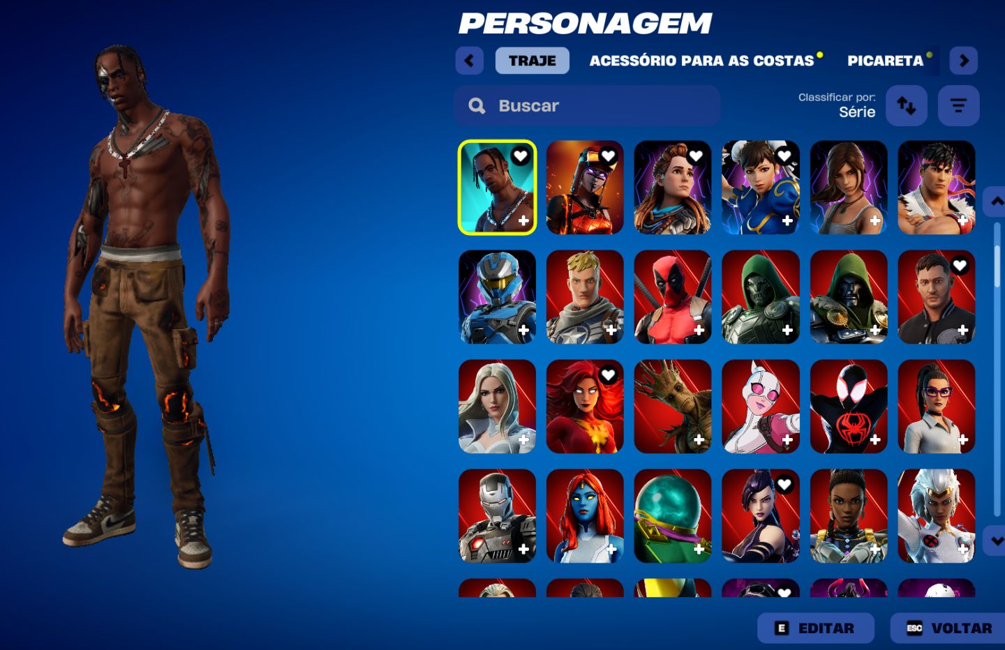 Conta Fortnite Veterana Travis Scott + Glow Passes da Temp. 1(Cap. X)full acesso