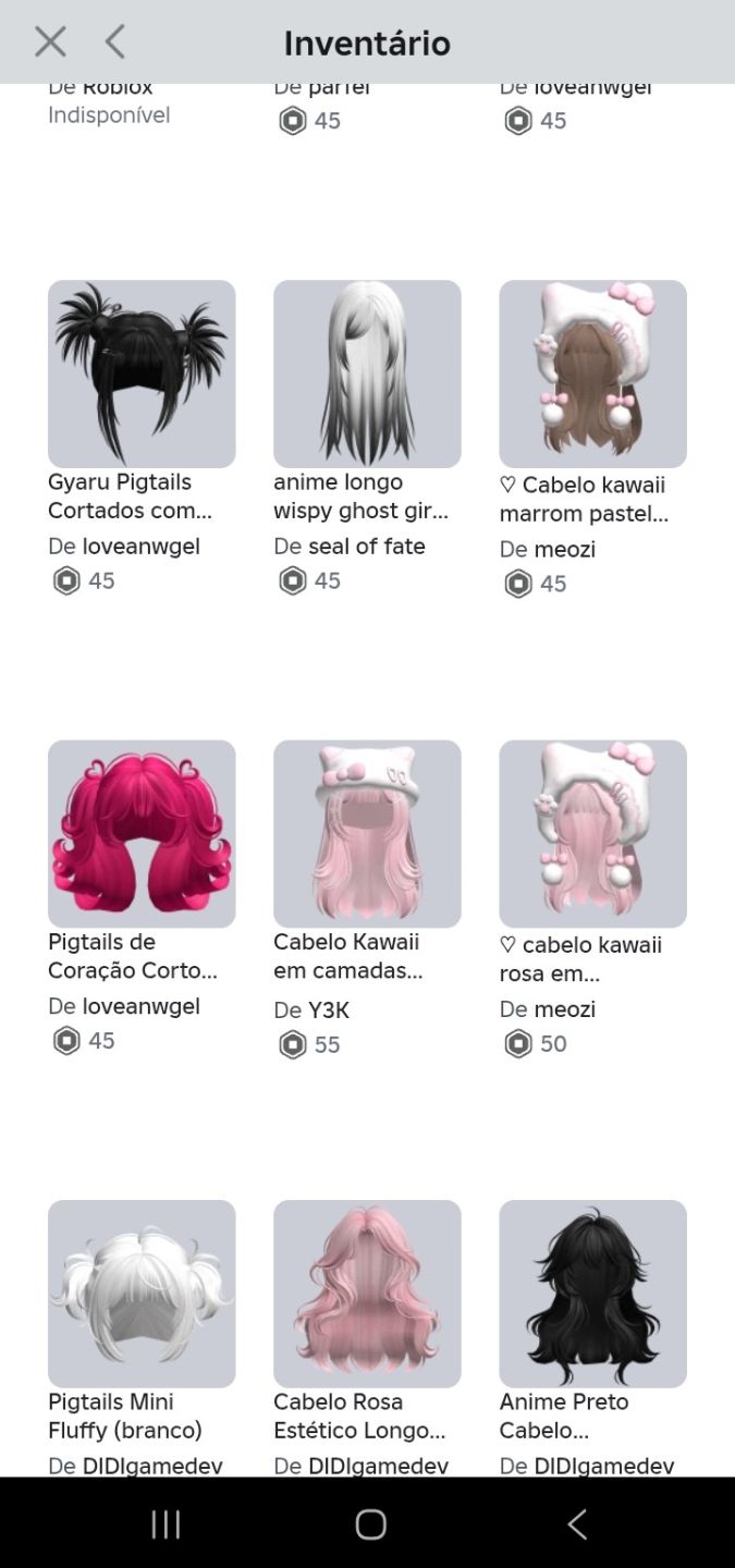 Conta roblox FEM / + 10K Gastos no último ano