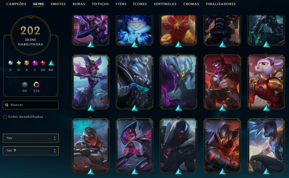 Conta riot de lol(várias skins, todos os campeões) e valorant com conjunto