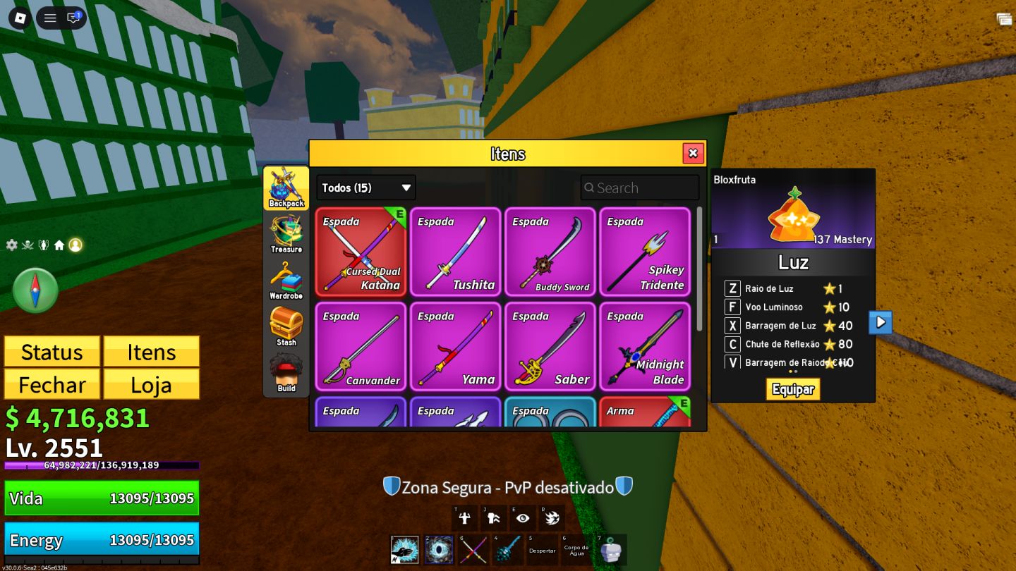 Conta roblox BLOX FRUITS COM CDK SOUL GUITAR com raça v4 shark