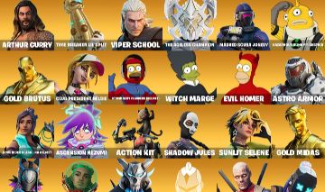 CONTA FORTNITE FA 91 SKINS | GOLD MIDAS | GOLD BRUTUS| EMOTE VERVE
