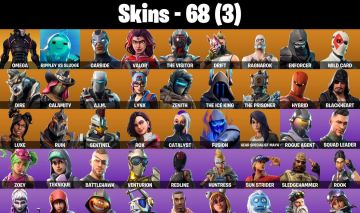 CONTA FORTNITE COM OMEGA ESTÁGIO 5, ATEMPORAL, 2.600 V-BUCKS E 68 SKINS