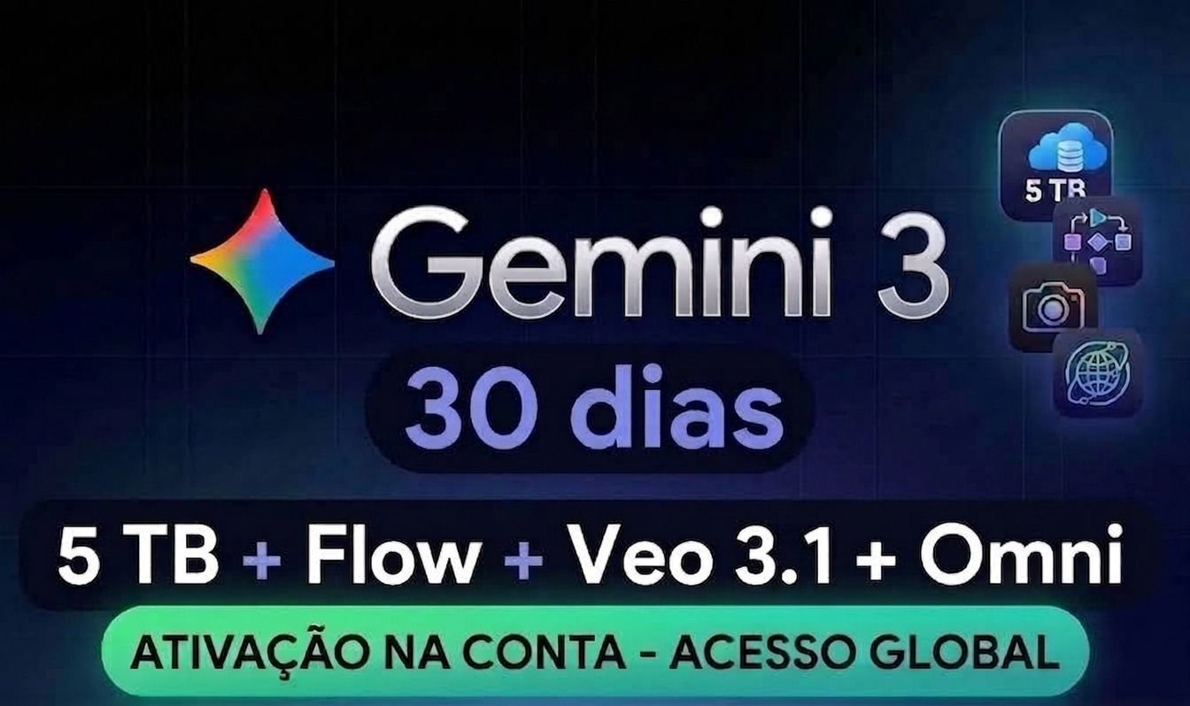 Assinatura do Google AI Pro por 1 mês + BRINDE - Ativação na Conta Via Link