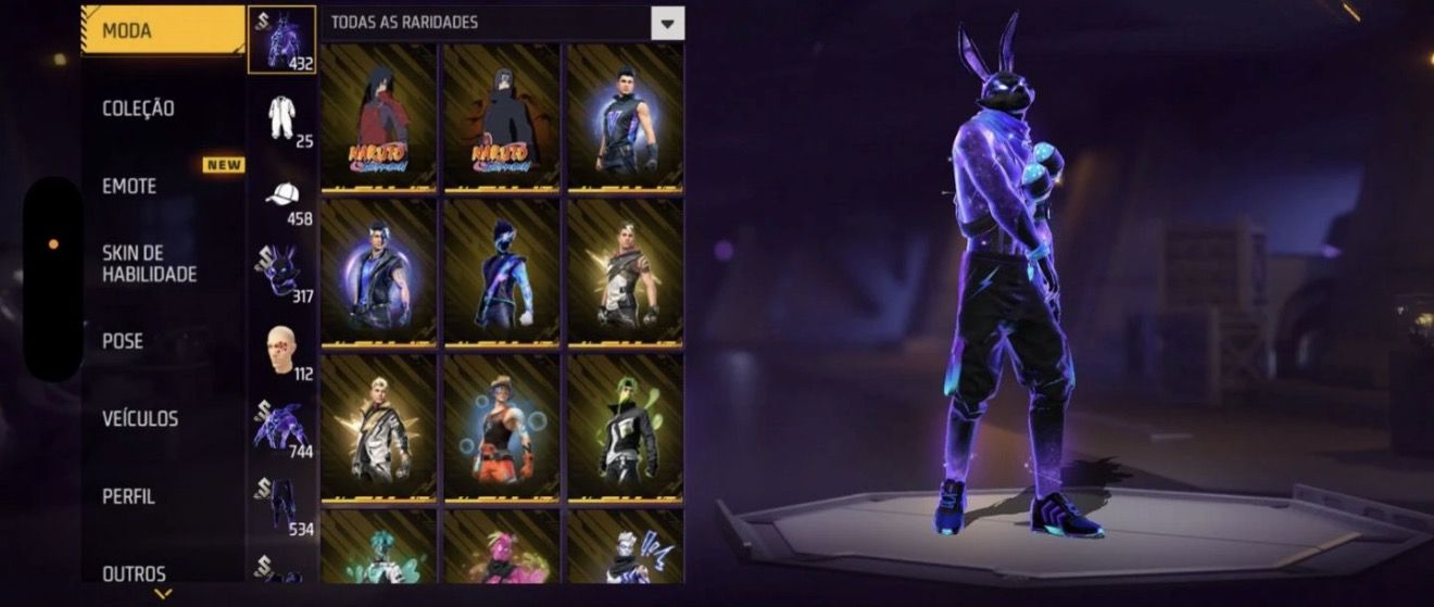 Conta free fire prime 8 gemada