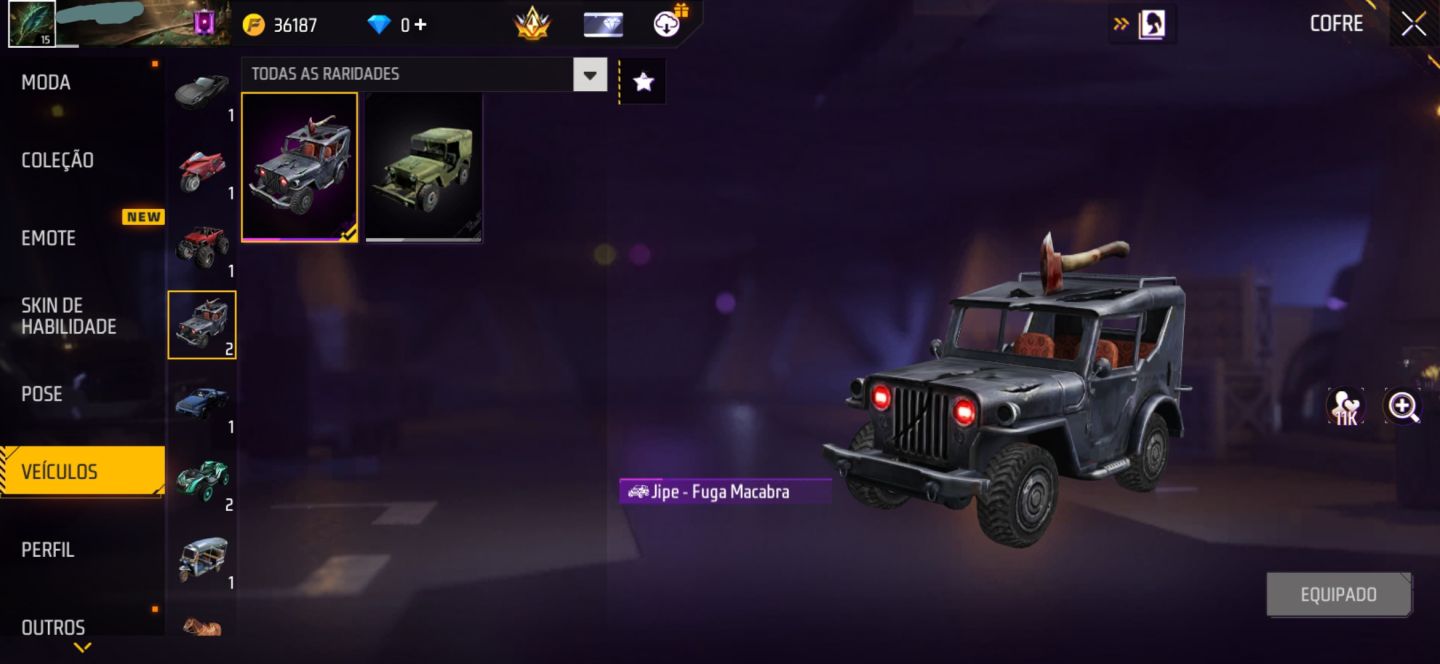 CONTA FREE FIRE COM CONJUNTO JIRAIYA | UMP BOOYAH | MP5 TRETA SOMBRIA