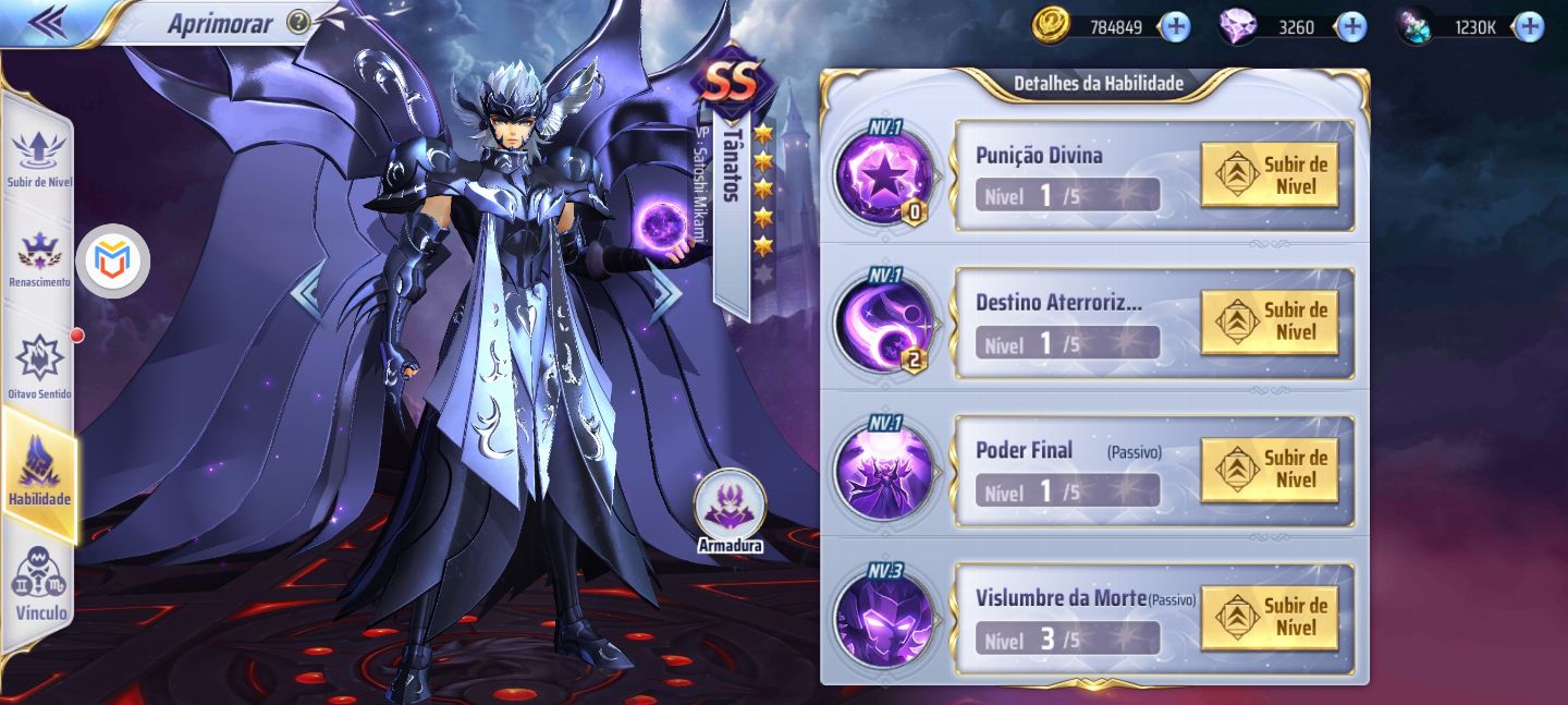 Conta A149 LV43 com Alone PP, Apolo, Seraphina, Thanatos, Hypnos e Oneiros!