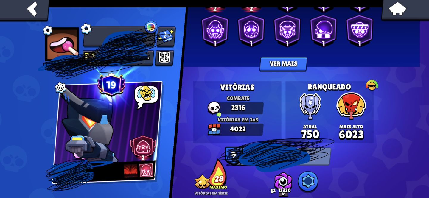 Conta brawstar 46k e conta de clash 13.5k