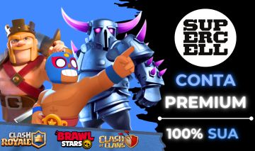 Conta premium com muitas skins e emotes - Clash Royale