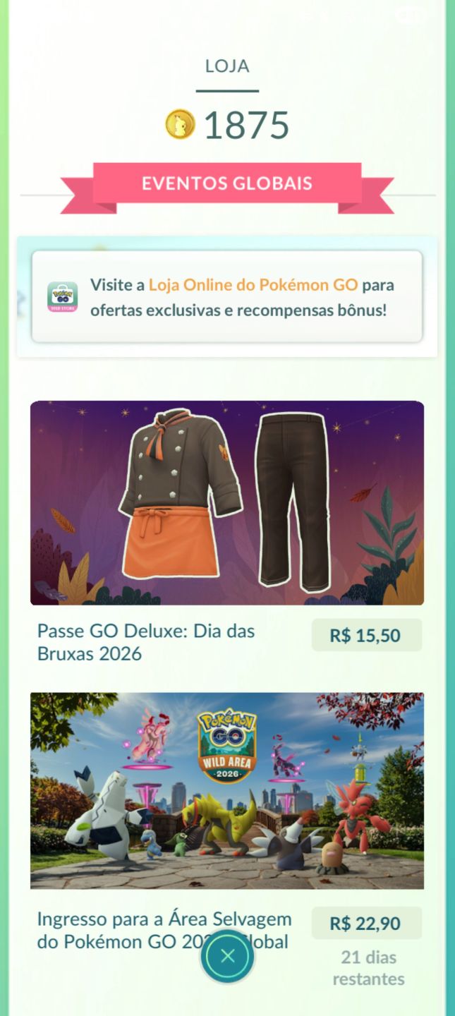 Conta ano 2016 99 passe premium Celebi Shiny