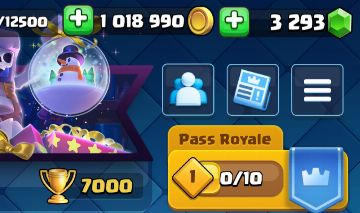 Conta de Clash Royale com 1mi de ouro e mais de 3k de gemas!!!