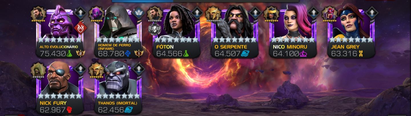 CONTA MARVEL TORNEIO DE CAMPEÕES NIVEL ANCIÃO 65 MARVEL CONTEST OF CHAMPIONS