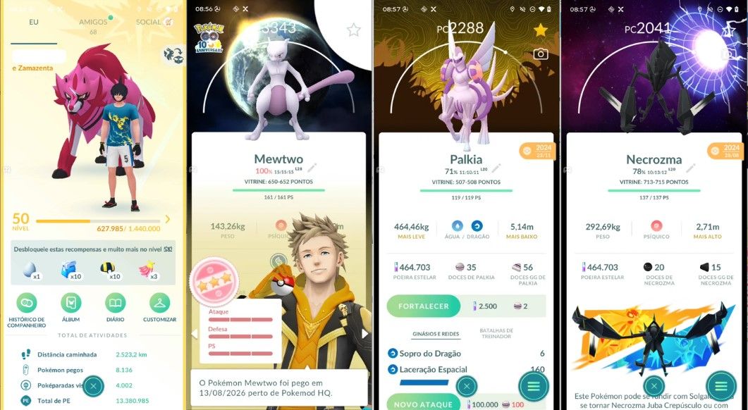CONTA POKEMON GO LEVEL 50 | 106 LENDARIO | 50 BRILHANTE | MEWTWO IV 100