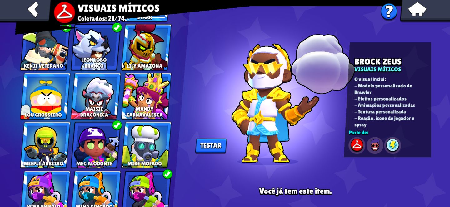TODOS OS BRAWLERS, 2019, 250 SKINS, 33 FULL
