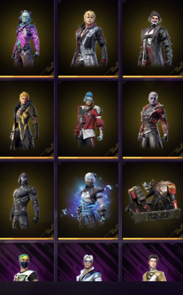 Conta de Free Fire com Sombra Roxa + Hypado e Várias outras roupas