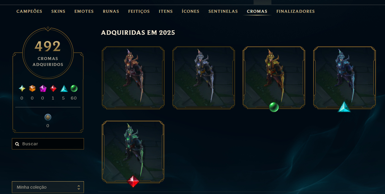 Conta lol com varias skin cara e bom mmr