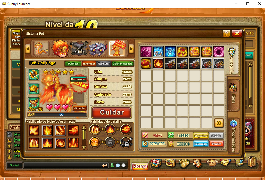 Serv 07 com Fenix de fogo ( up recente do 30 ao 60 tem muito up free )
