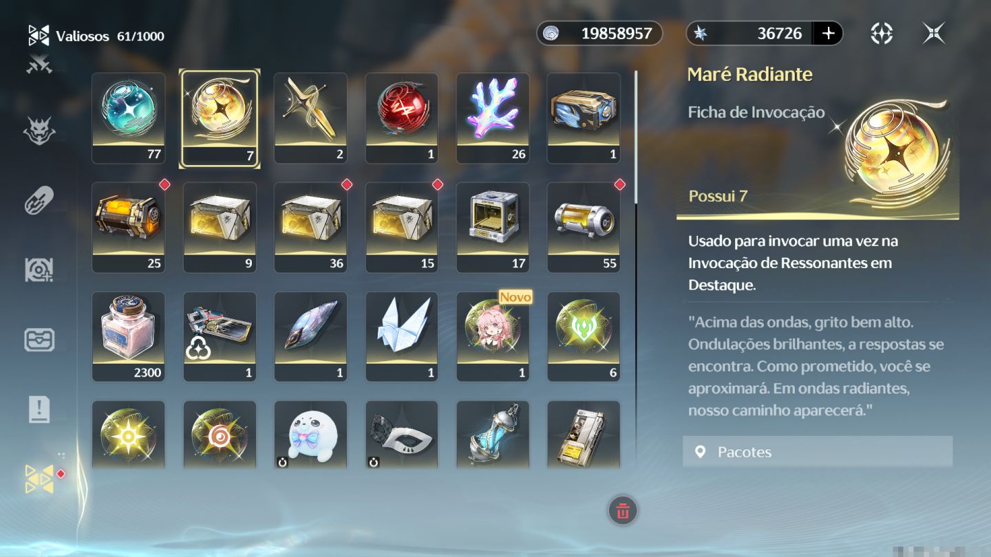 Wuthering waves:Hsin S3+arma assinatura, Rebecca 36 mil astristes 77 giros azuis