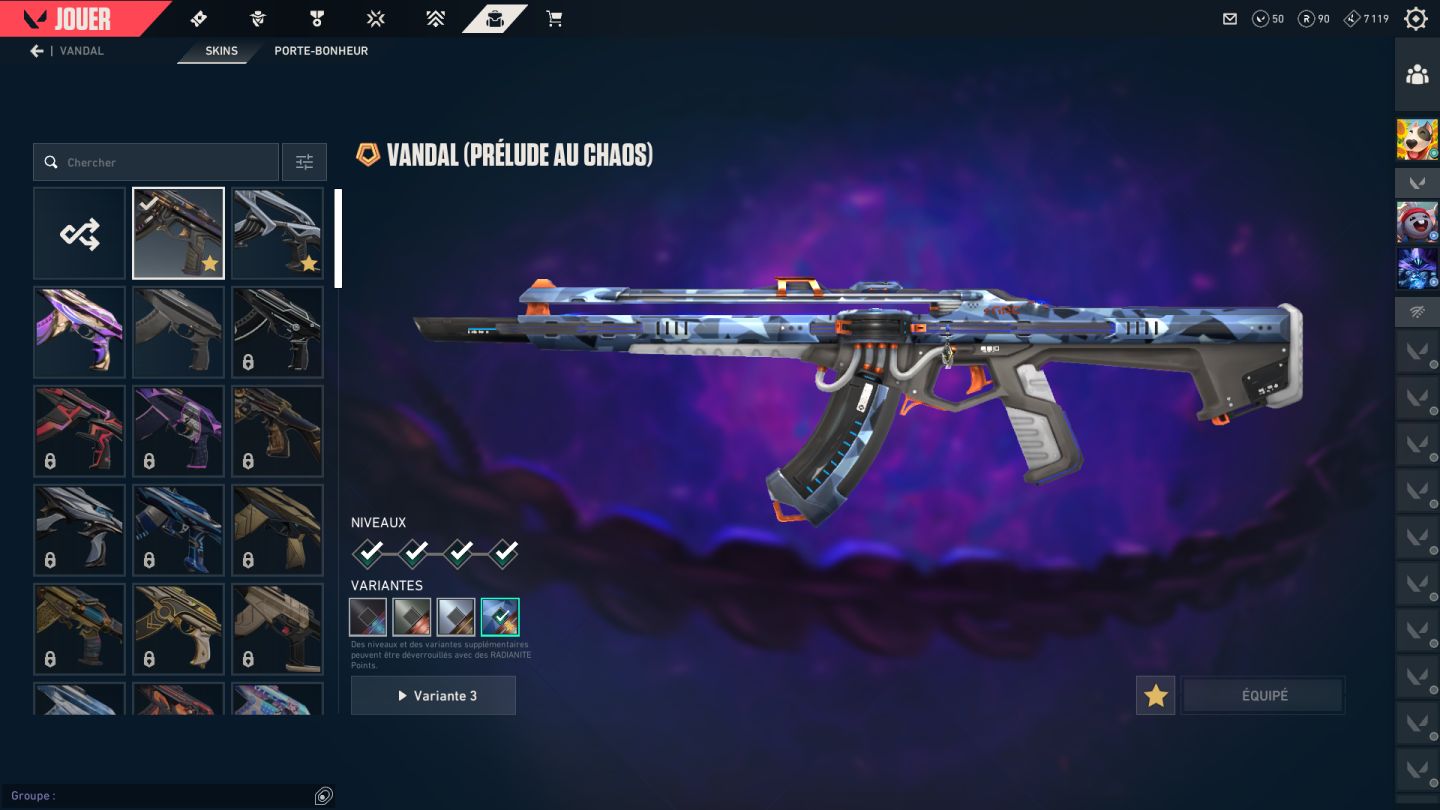 Conta chaveiro RADIANTE com muitas skins premium!