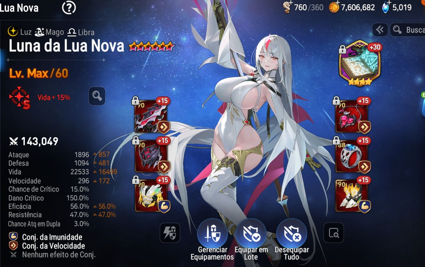 Conta Epic Seven server Global mid game