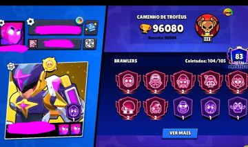 Conta de Brawl Stars com 96K troféus + Clash Royale