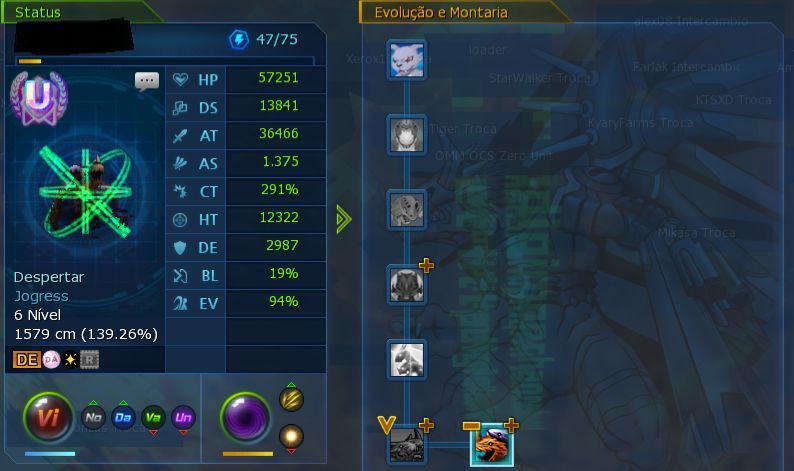 ZEED rank U Tamer Lv 151 OX full pef clon ordine LADMO Omegamon