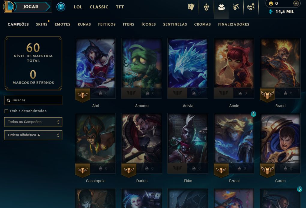 [Entrega Automática] Conta Lol Platina, 50 Skins, 1 Lendária, 14K Ea, 100%Segura