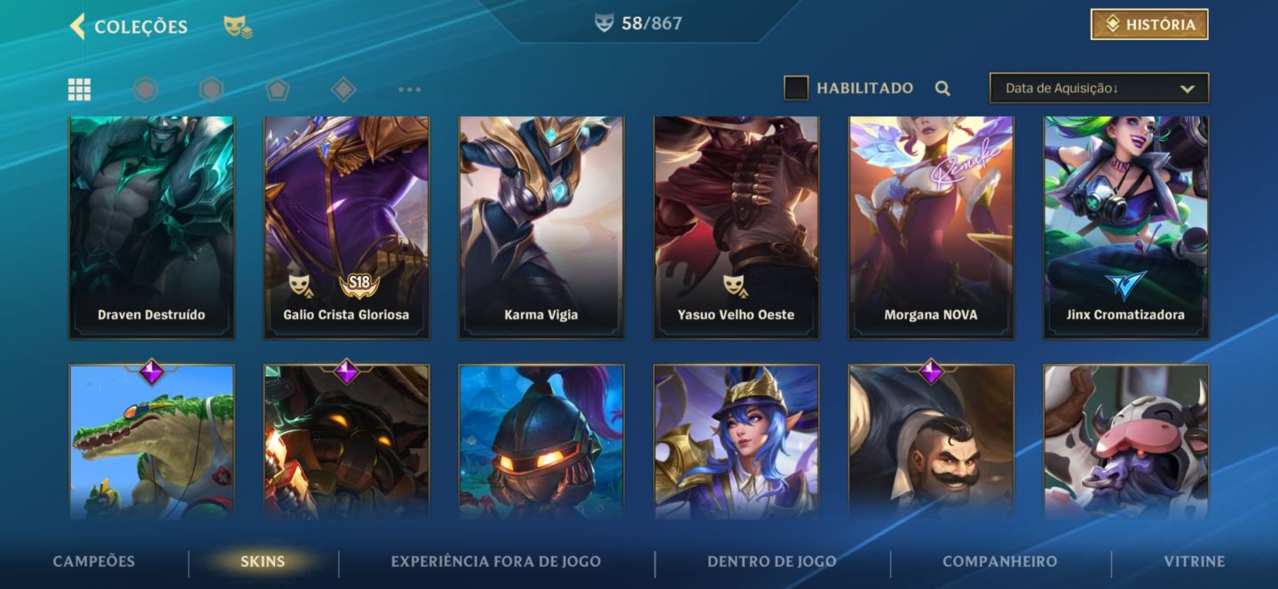 Conta antiga de ex mono Ahri