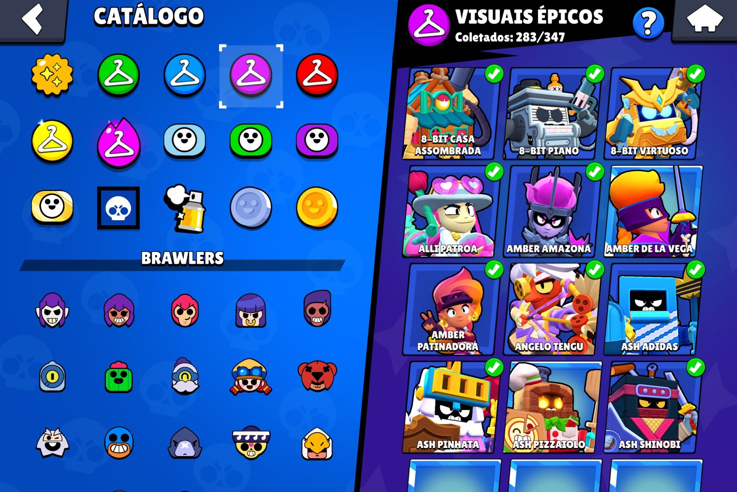 CONTA RARA, 148K TROFEUS +600 SKINS,FAMA ALIEN II, FULL BRAWLERS, FULL BUFFIES