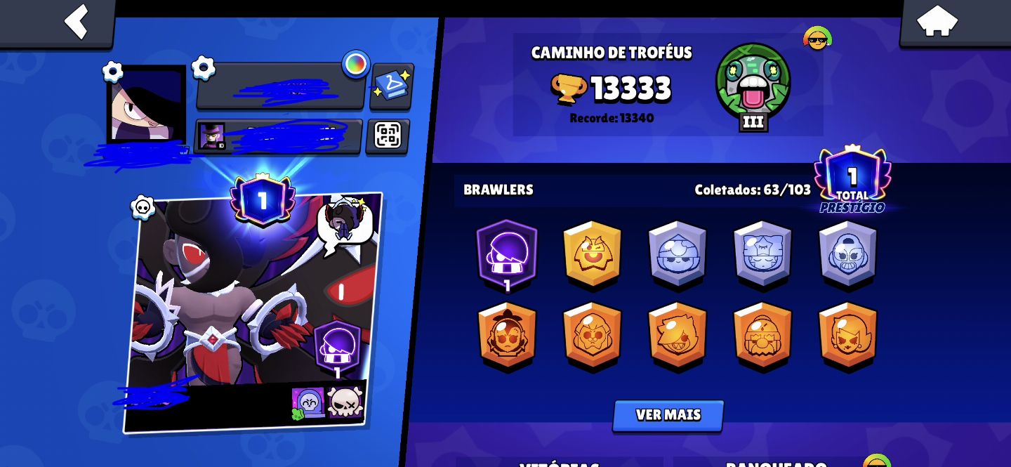 CONTA BRAWL STARS RARA (CRIADA EM 2020) 13.3K TROFÉUS | 112 SKINS