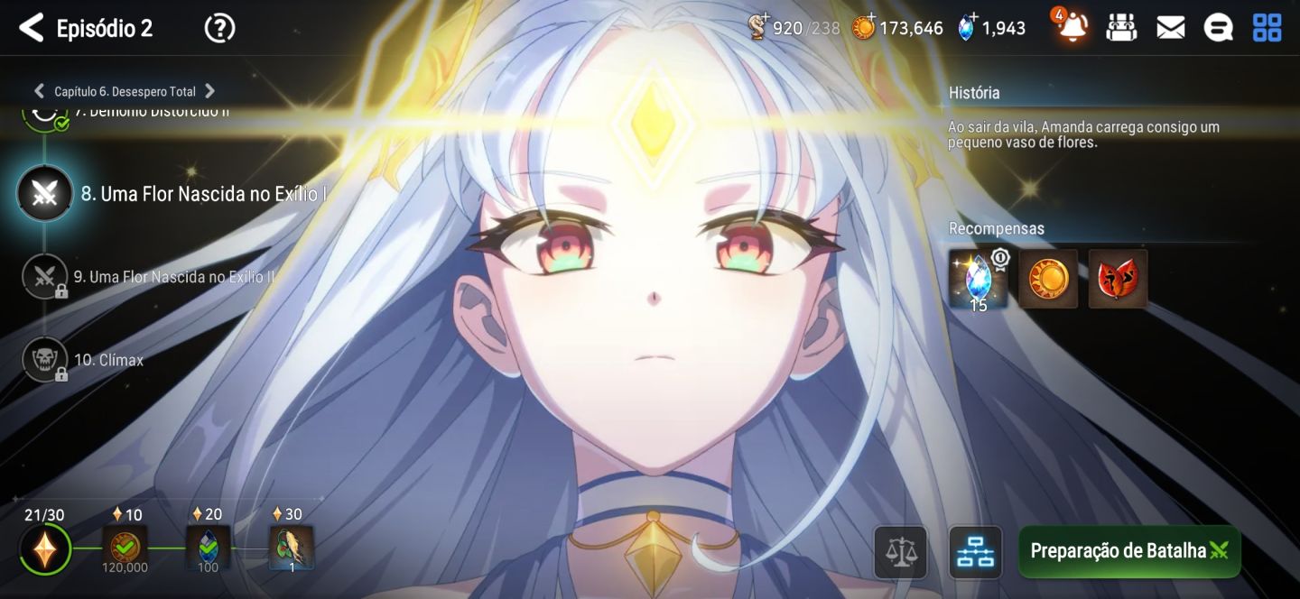 Conta Epic seven servidor Foundry varios personagens e história avançada