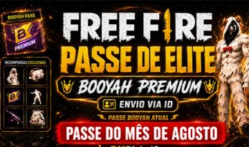 PASSE BOOYAH PREMIUM FREE FIRE GARENA | VIA ID, SEM ADICIONAR | ENTREGA RÁPIDA