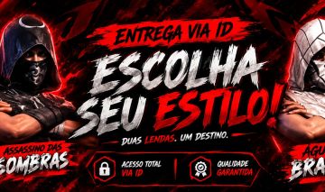 Ninja Branco e Preto Free Fire- Via Id Não Precisa Adicionar!