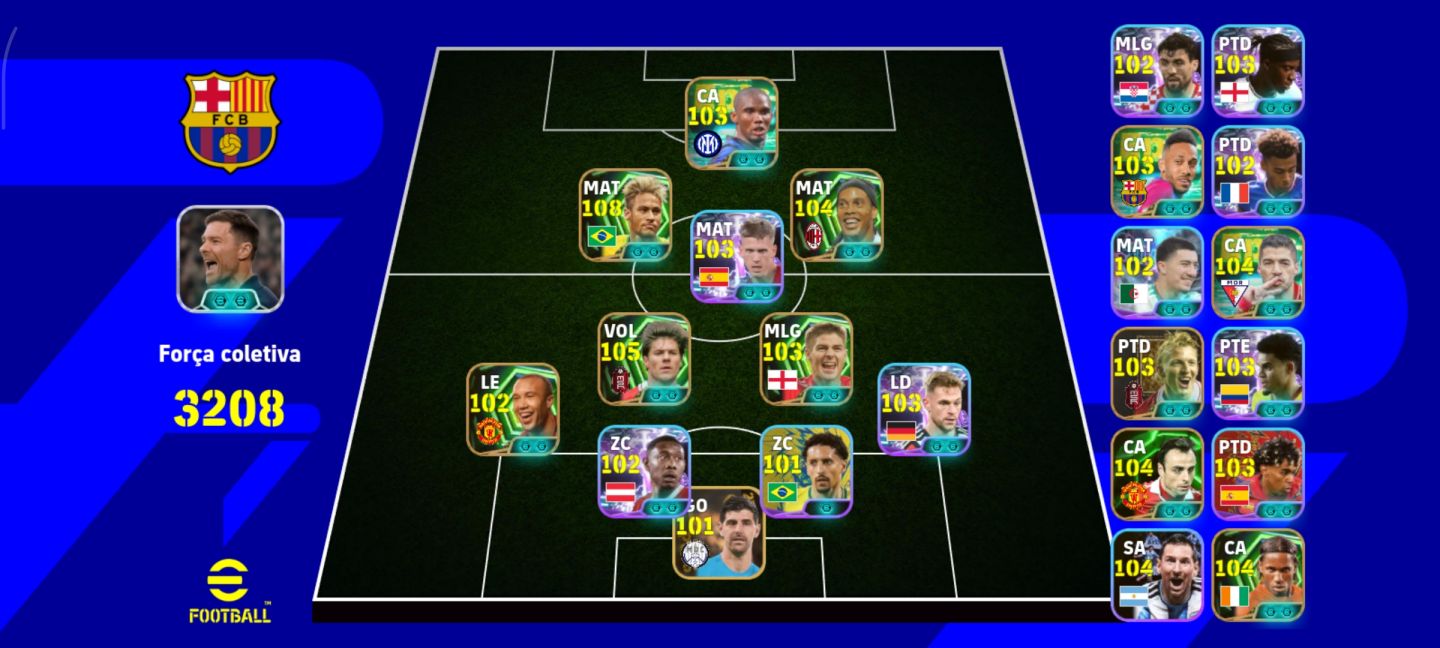 Conta de efootball de neymar 107 muito bom
