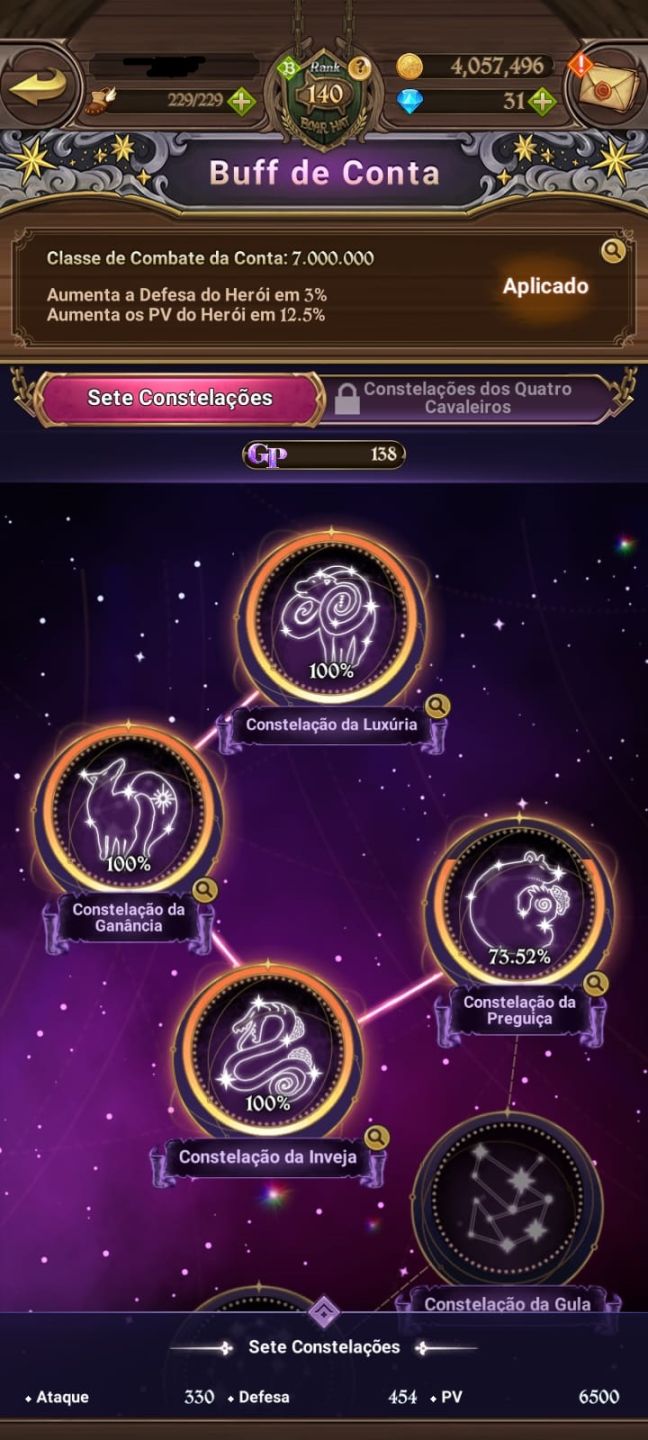 CONTA 7DS GRAND CROSS / 7kk CCBOX / TODOS VINCULOS DISPONIVEIS / NEGOCIÁVEL