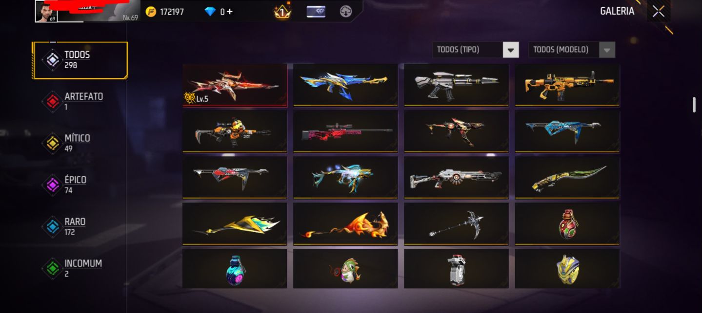 CONTA DE FREE FIRE COM MAIS DE 7 ANOS MUITO RARA E COM MAIS DE 2K GASTO