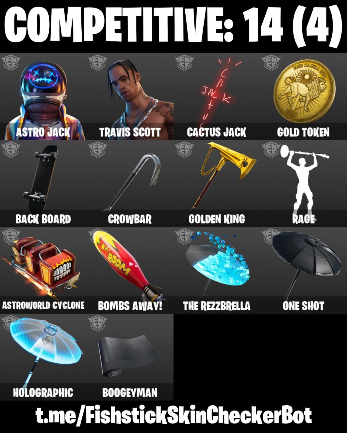 Conta Fortnite com Travis Scott | Astro Jack | Gold Midas | Gold Brut e 92 Skins