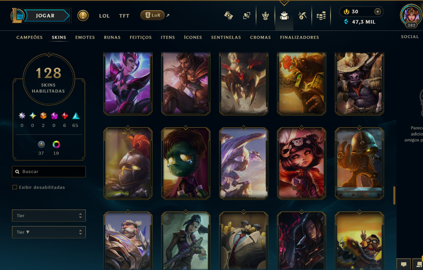 CONTA MAIN LVL 382 - PERFEITA PARA SMURF!!!