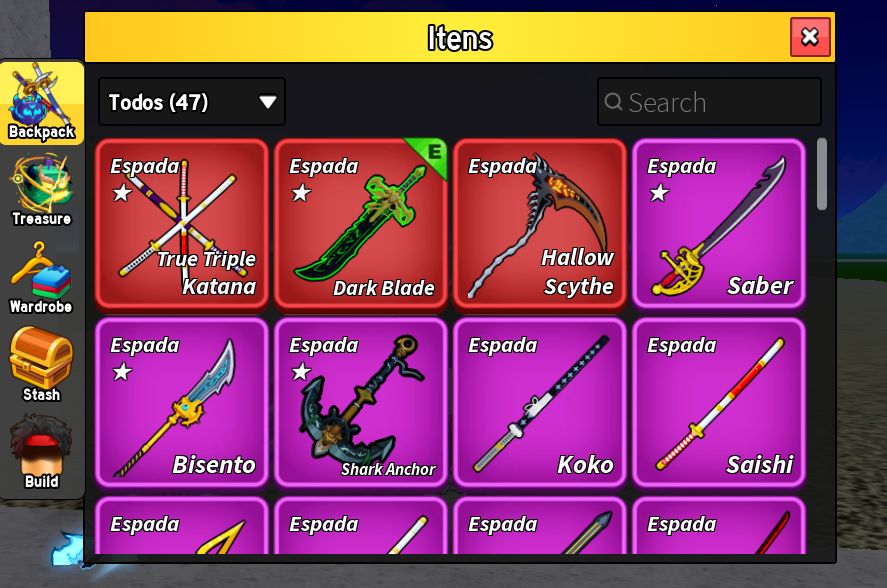 Conta de Blox Fruits com Buddha e Ice Permanente, Dark blade e muitas gamepass