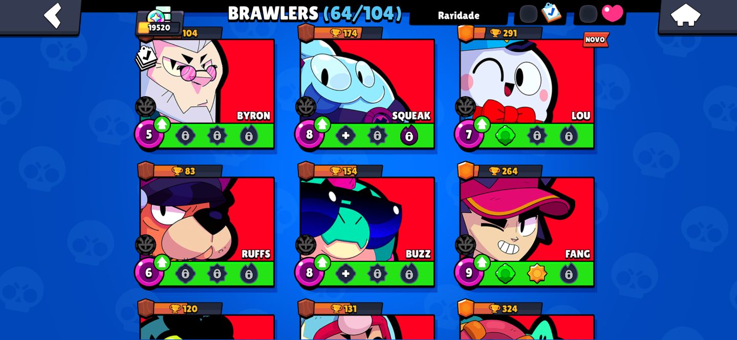 Conta Brawl Stars Top | 19.520 Troféus