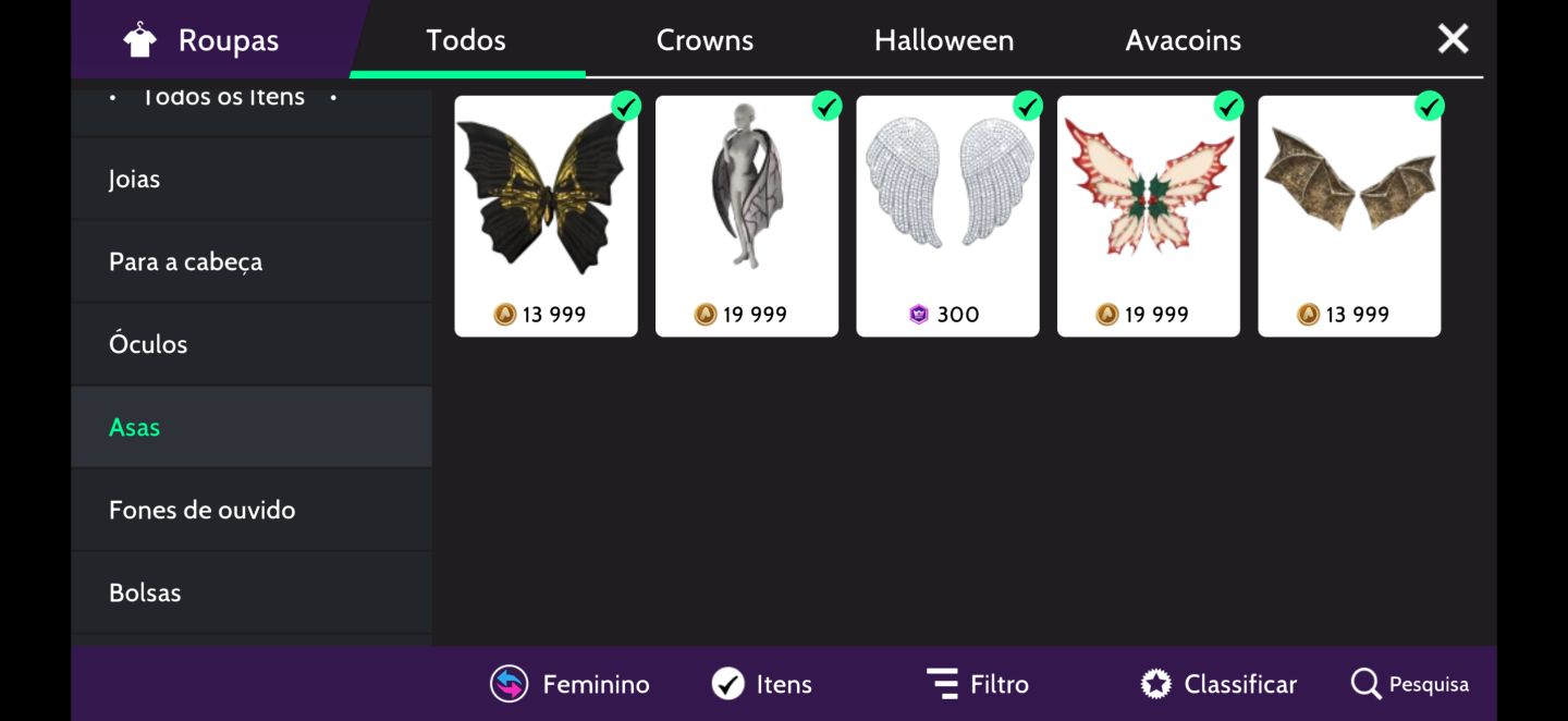 Conta avakin life antiga, muitos itens antigos e fora de venda. Nível 37