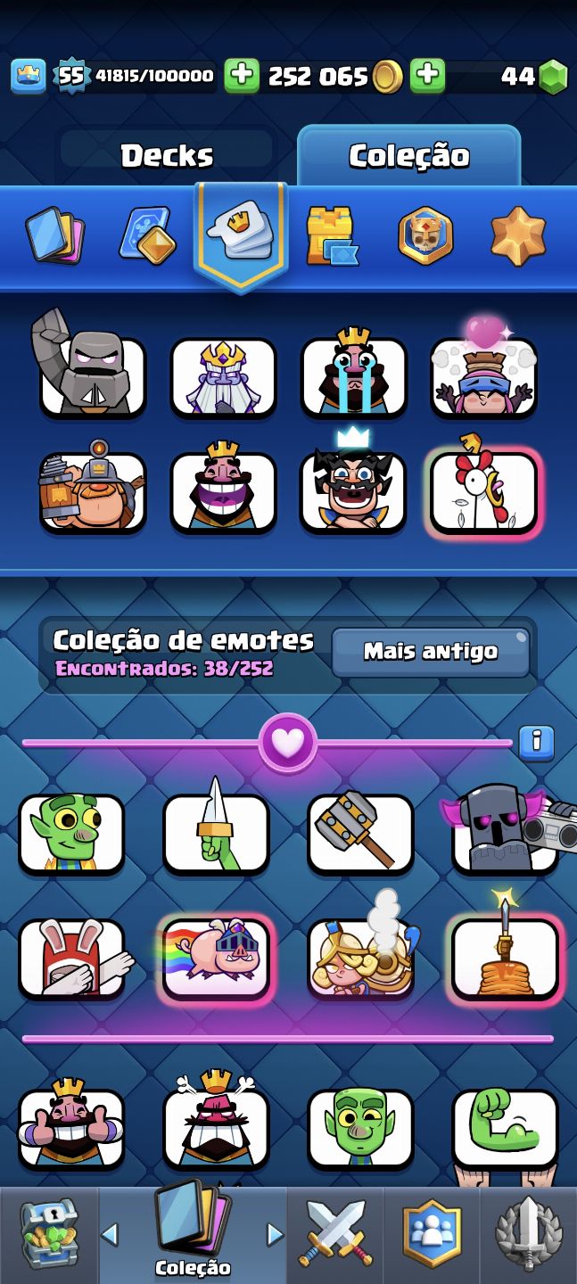 Conta Clash Royale antiga, arena 25, 10k de troféu