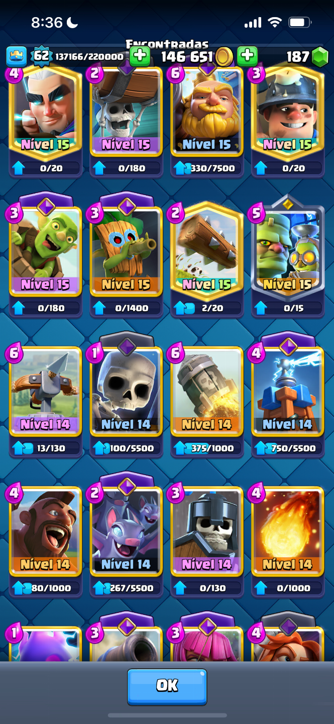 Conta CLASH ROYALE MAIOR CAMPEAO VARIOS EMOJIS RAROS E 8 ANOS DE CONTA