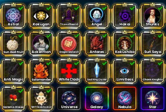 CONTA ANIME ASTRAL END GAME FULL GAMEPASS