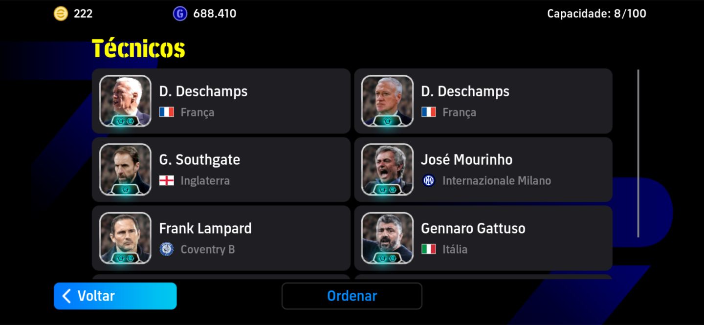 CONTA EFOOTBALL BOA +3250 DE FORÇA SO KONAMI