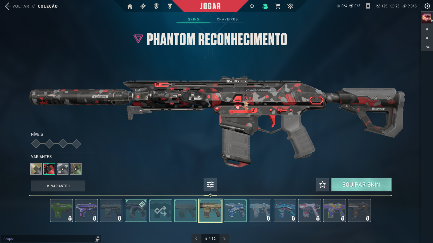 Conta valorante com varias skin para vc jogar competitivo nao tem skin faca