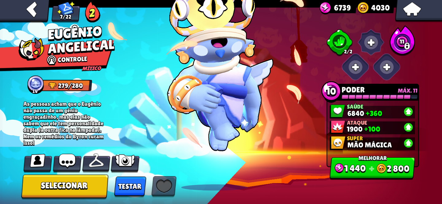 CONTA BRAWL STARS EX MAIN MORTIS QUASE TODAS AS SKINS DELE E MUITO MAIS