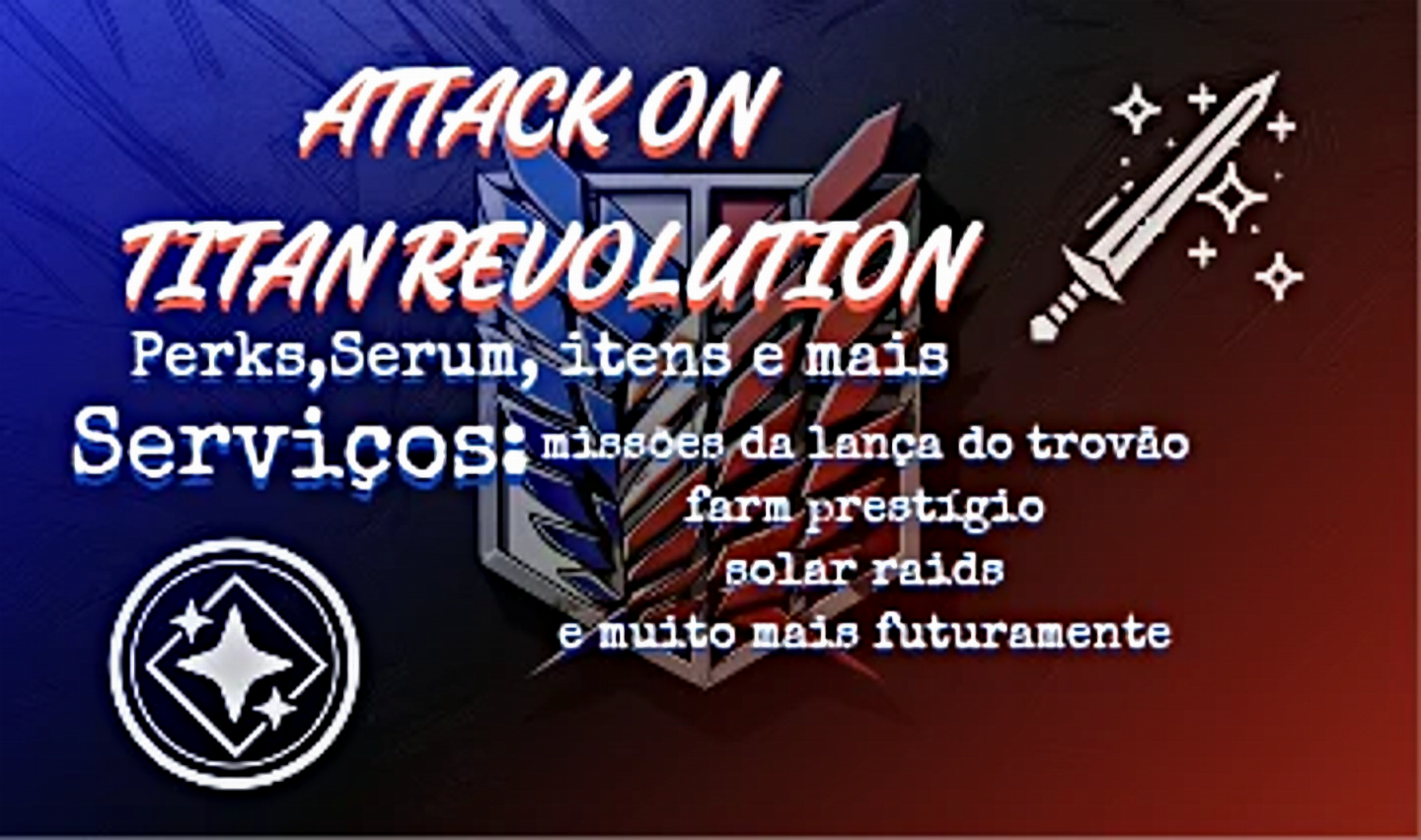 Itens attack on Titan revolution(desconto 10%)