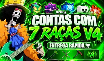 CONTAS BLOX FRUITS COM 7 RAÇAS V4 + DRAGON WEST INV + GHM + CDK + SANGUINE ART !