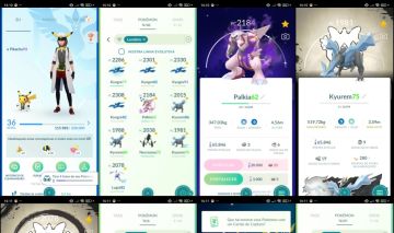 Pokémon GO Lv. 36 | Palkia Shiny | Lugia Fundo Especial | 4 Kyogre Q317